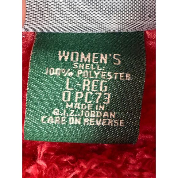 LL Bean Polartec Fuzzy Fleece Full Zip Jacket OPC73 Coral Womens Large Regular - Picture 5 of 7